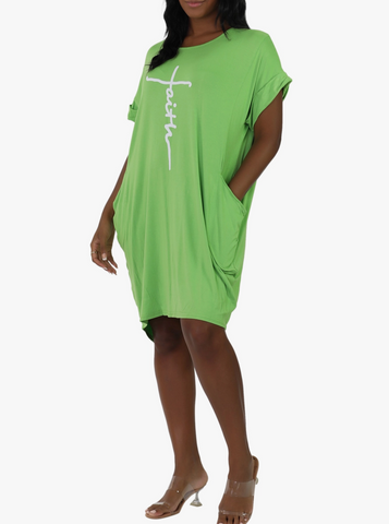 Short Sleeve Short Faith Maxi Dress
