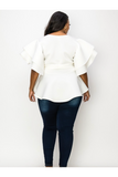 Plus-Size Belted Top