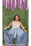 Ombre Denim Palazzo Pants