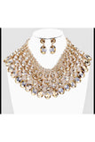 Crystal Glass Bib Statement Necklace 1