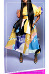 Puff Sleeve Buttoned Jacket Dress
