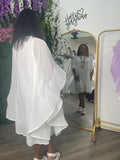 White Open Sleeve Butterfly Dress - Slash Tags Men & Women's Boutique