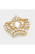 Pave Glass Crystal Crown Pin Brooch