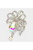 Glass crystal teardrop accented bow brooch / pendant
