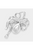 Glass crystal teardrop accented bow brooch / pendant