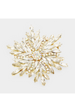 Marquise Stone Cluster Flower Pin Brooch