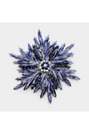 Marquise Stone Cluster Flower Pin Brooch