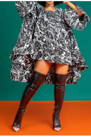 Rock and Bold High Low African-Print Top
