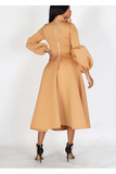 Bishop's Sleeve Scuba Dress