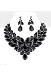 Multi Stone Cluster Evening Necklace