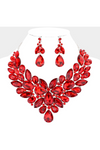 Multi Stone Cluster Evening Necklace