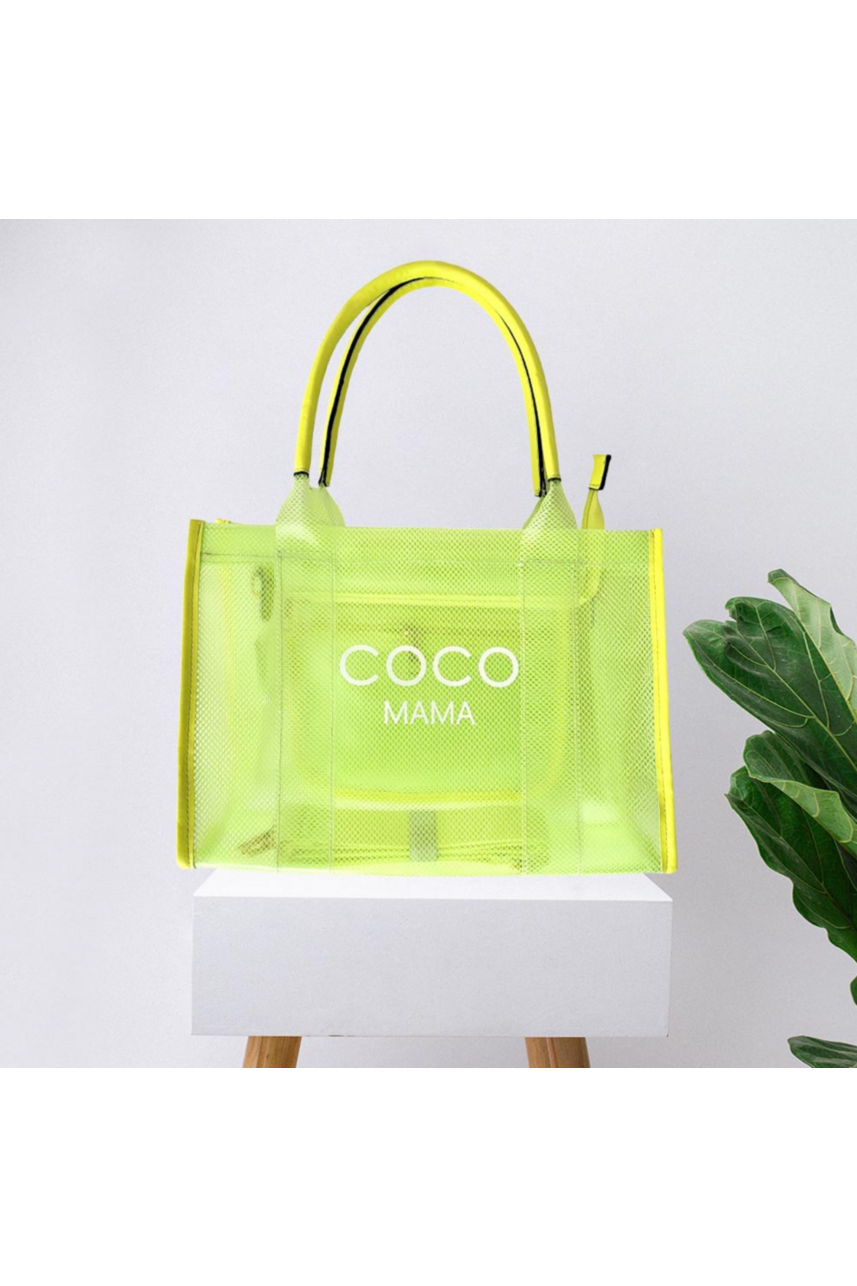 Coco Mama Printed Transparent Tote / Crossbody Bag – Slash Coco Mama Printed Transparent Tote / Crossbody Bag – Slash