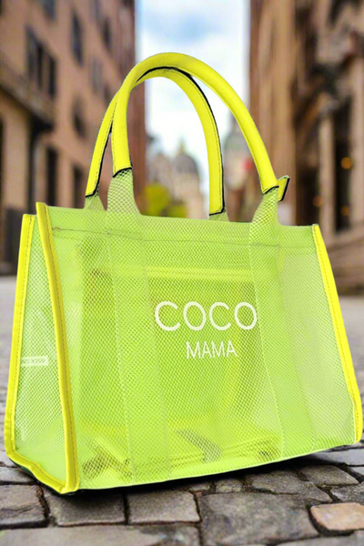 Coco Mama Printed Transparent Tote / Crossbody Bag – Slash