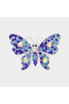 Butterfly Rhinestone Pave Brooch