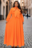 Balloon Maxi Bow-tie Dress