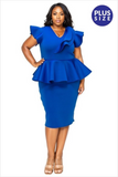 Commands Attention Peplum Dress