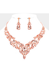 Marquise Stone Cluster Evening Necklace