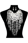 Luxurious Pearl Cluster Statement Necklace
