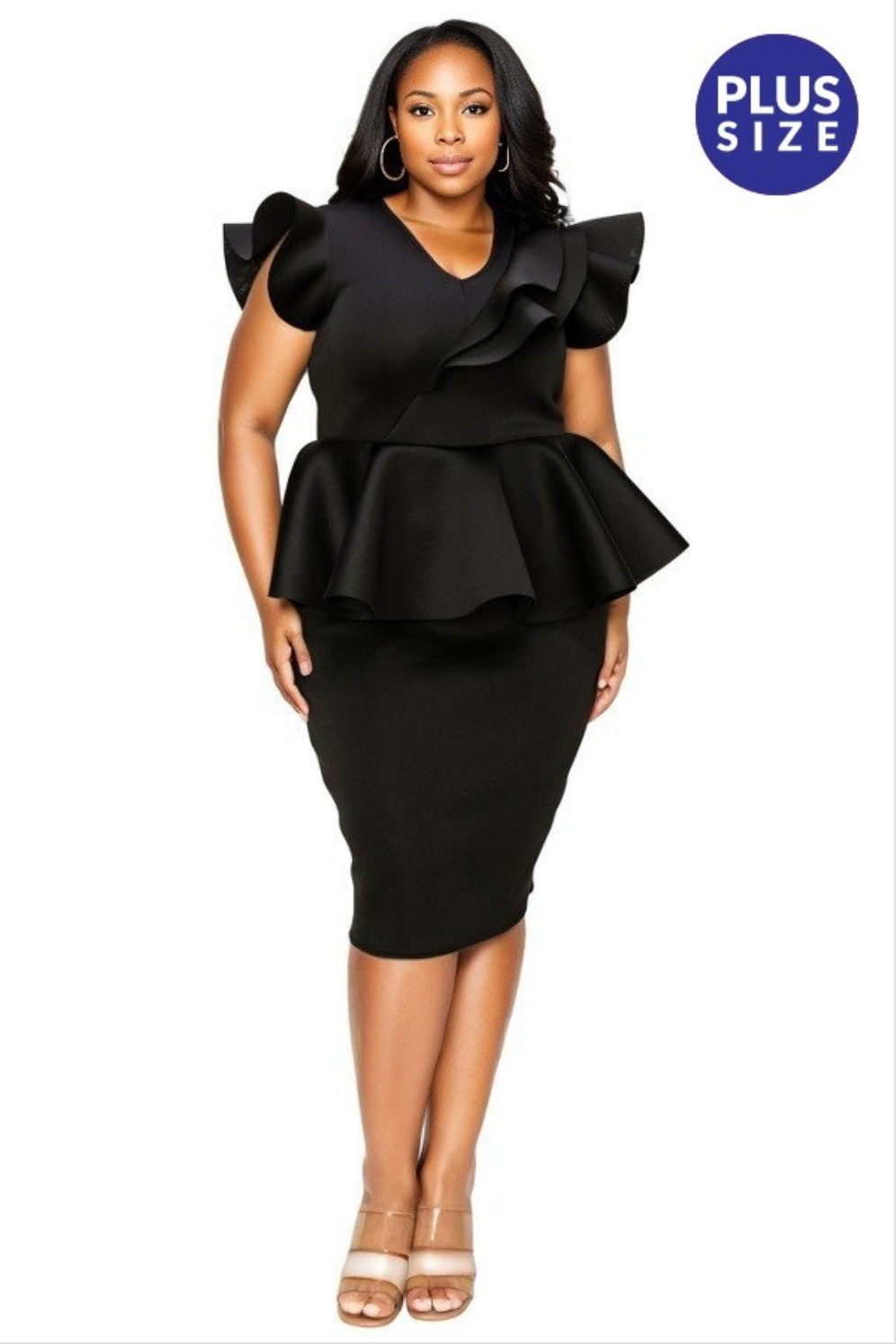peplum dress size 16 $495 Badgley Mischka Women's Orange Short-Sleeve Peplum Dress Size 16