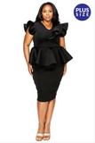 Commands Attention Peplum Dress