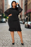 Sleek Bubble Sleeve Dress