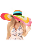 Oversized Multicolor Straw Hat