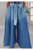Ombre Denim Palazzo Pants