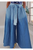 Ombre Denim Palazzo Pants