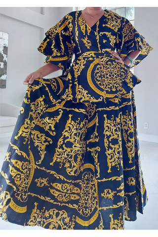 Transformation Wrap Blouse and Skirt Set