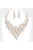 Marquise Stone Cluster Statement Evening Necklace