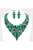 Marquise Stone Cluster Statement Evening Necklace