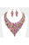 Marquise Stone Cluster Statement Evening Necklace