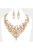 Marquise Stone Cluster Statement Evening Necklace