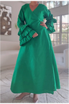 Turn Heads Solid Wrap Dress