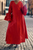 Turn Heads Wrap Dress with Ruffle Sleeves Red