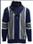 SilverSilk Men’s Zippered Cardigan Sweater Circle Dot Pattern