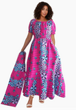 Puff Sleeve Maxi Dress