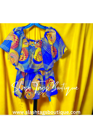On or off the shoulder African Print Top