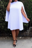 Pleated Cape Dress