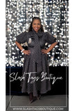 Polkadot Puff Sleeve Bow Dress