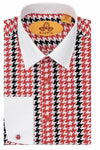 R Lewis White Collar French Cuff Dress Shirt