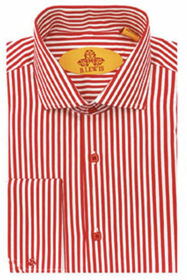 mens red french cuff dress shirt Fortino Milano Mens Red French Cuff Dress Shirt Tie Handkerchief Set FL630 15.5/34/35 Red