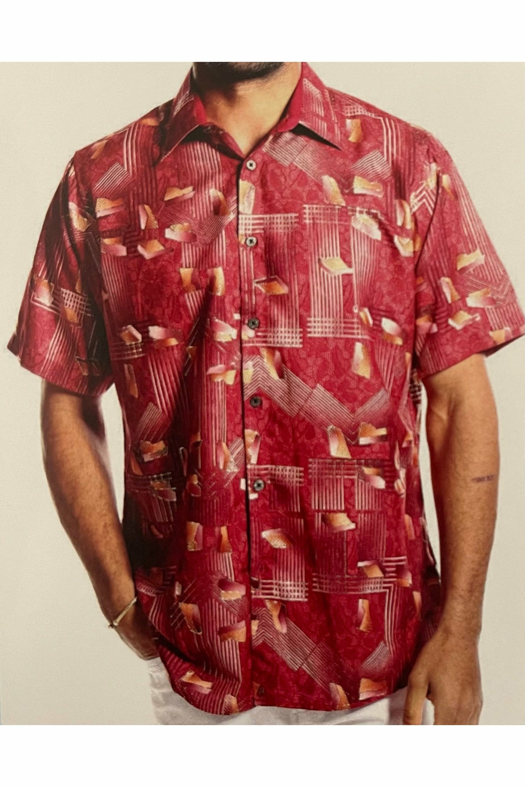 stacy adams dress shirts Stacy Adams Spring Shirt Red – Slash Tags Boutique