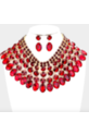 CRYSTAL GLASS BIB STATEMENT NECKLACE - Slash/Tags Consignment Boutique