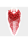 Fringe Bib Pearl Necklace