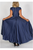 Denim Bow-Tie Maxi Dress