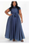 Denim Bow-Tie Maxi Dress