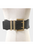 Faux Leather Antique Bold Metal Buckle Elastic Belt