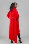 Grommet Trench-back Button-front Tunic Duster