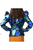 Ruched Peplum Blue Blouse